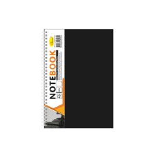 Блокнот А5 Б-БП5-60, 60 листів, пружина збоку Чорний
