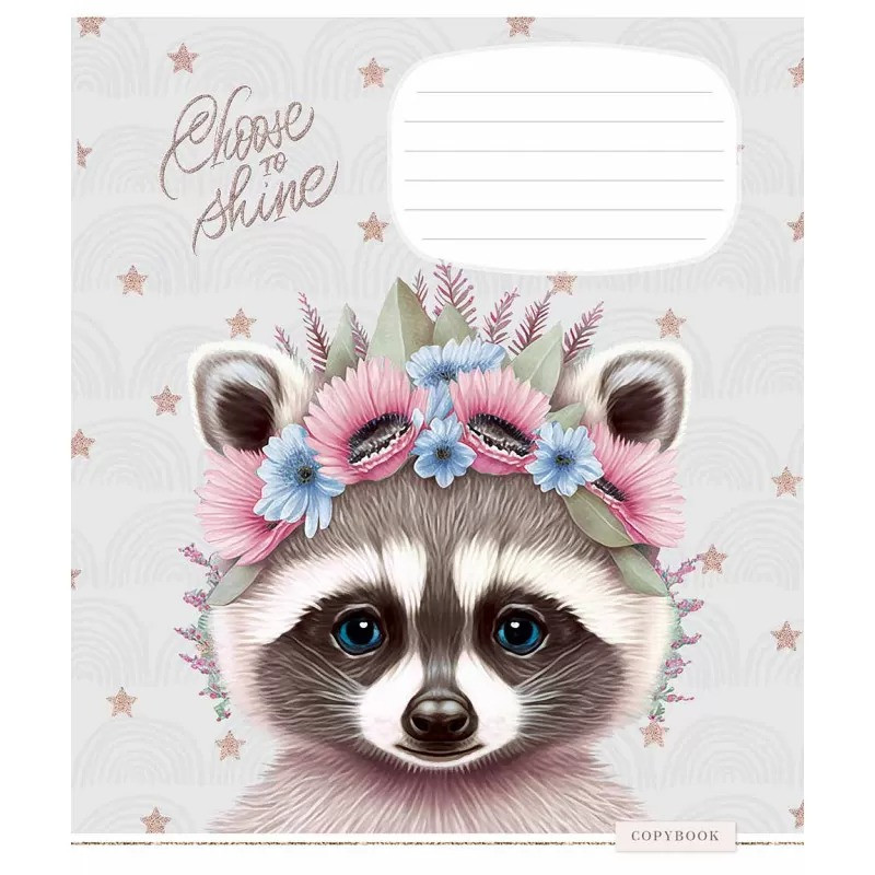 Зошит учнівський "Shiny friends" 012-3244K-3 в клітинку на 12 аркушів