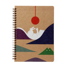 Блокнот "Кот и солнце" Эко крафт-картон 11134-KR формат А5 на пружине