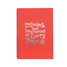 Скетчбук "Дай волю своему воображению" 13102-KR с красными листьями, А5, на спирали