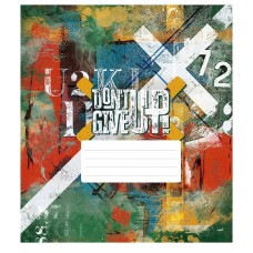 Зошит учнівський "Dont Give Up" 036-3314K-1 в клітку, 36 аркушів