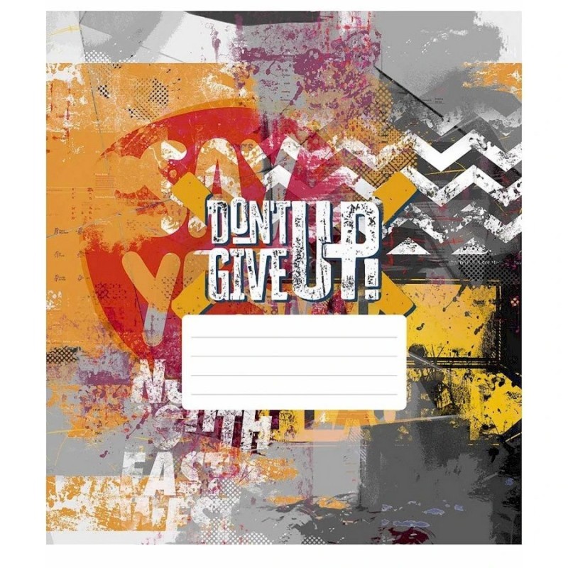 Зошит учнівський "Dont Give Up" 036-3314K-2 в клітку, 36 аркушів