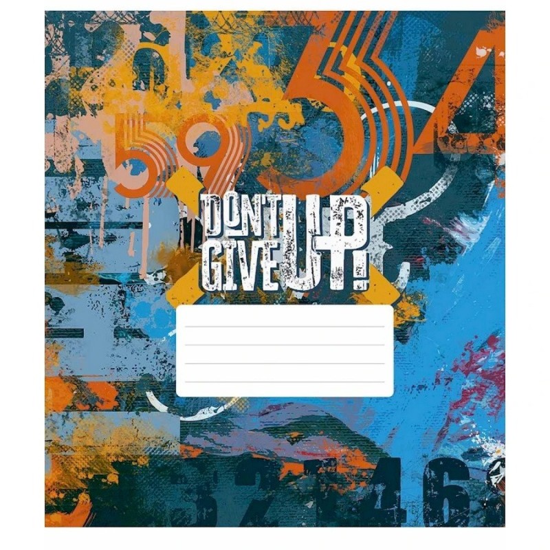 Зошит учнівський "Dont Give Up" 036-3314K-5 в клітку, 36 аркушів
