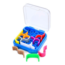 Настільна гра головоломка "IQ game toys" IQ-11, 10 фігур Синій