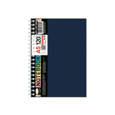 Блокнот А5 Б-БП5-120(Black) 120 листов, пружина сбоку