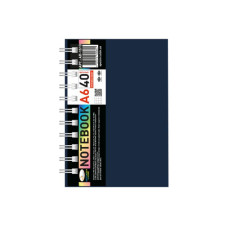Блокнот А6 АП-1510(Black) 40 аркушів, пружина бокова