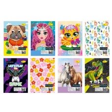 Блокнот дитячий А7 АП-1714 на пружині 36 аркушів, асортимент