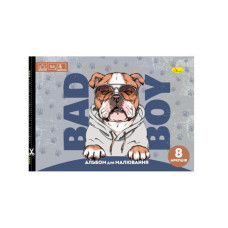 Альбом для малювання "Bad Boy" A4 АП-0301-6, 8 аркушів, скоба з перефорацією