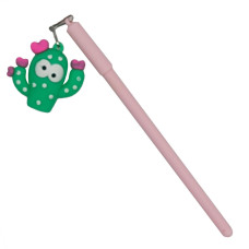 Ручка гелева "Кактус" MD-138-1(Pink) синя