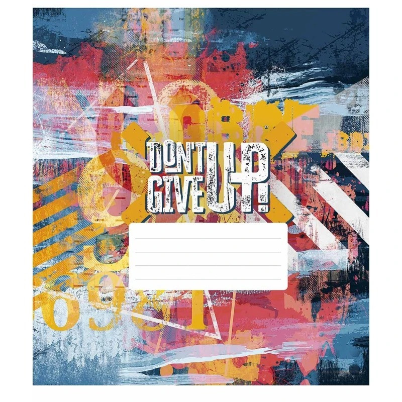 Зошит загальний "Dont Give Up" 048-3314K-5 в клітинку, 48 аркушів