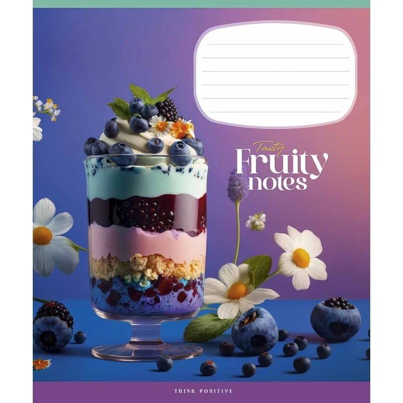 Зошит загальний "Fruity heaven" 048-3409K-2 в клітинку, 48 аркушів