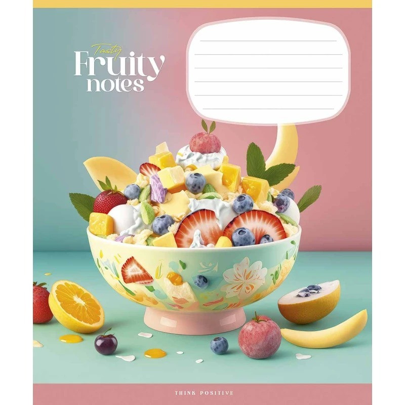 Зошит загальний "Fruity heaven" 048-3409K-3 в клітинку, 48 аркушів