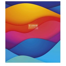 Зошит загальний "Cloud colorful" 048-3161K-2 в клітинку, 48 аркушів
