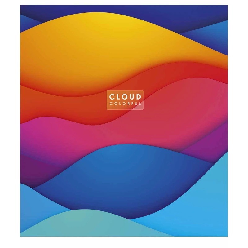 Зошит загальний "Cloud colorful" 048-3161K-2 в клітинку, 48 аркушів