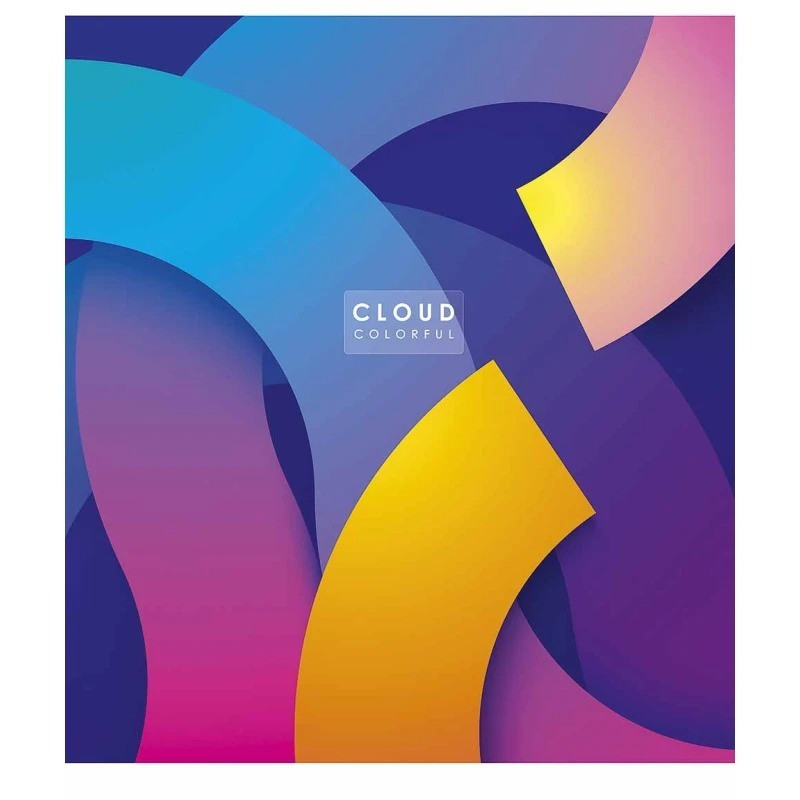 Зошит загальний "Cloud colorful" 048-3161K-3 в клітинку, 48 аркушів