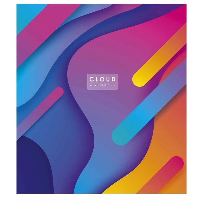Зошит загальний "Cloud colorful" 048-3161K-4 в клітинку, 48 аркушів