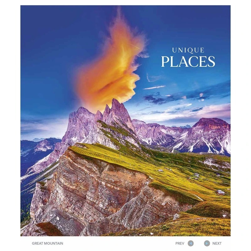 Зошит загальний "Unique places" 048-3377K-5 в клітинку, 48 аркушів