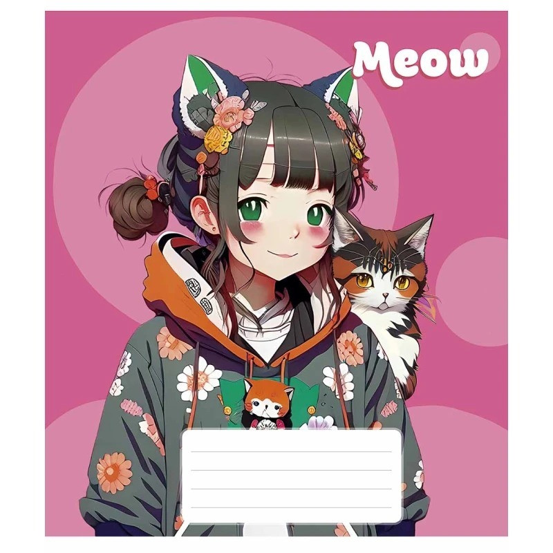 Зошит загальний "Kawaii" 048-3302L-4 у лінію, 48 аркушів