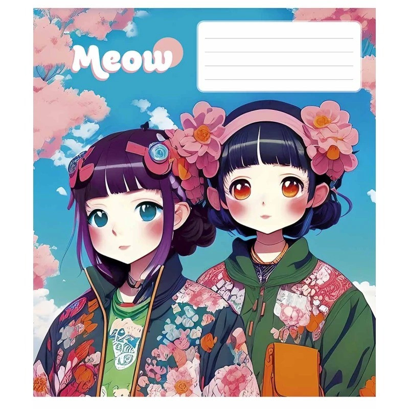 Зошит загальний "Kawaii" 048-3302L-5 у лінію, 48 аркушів