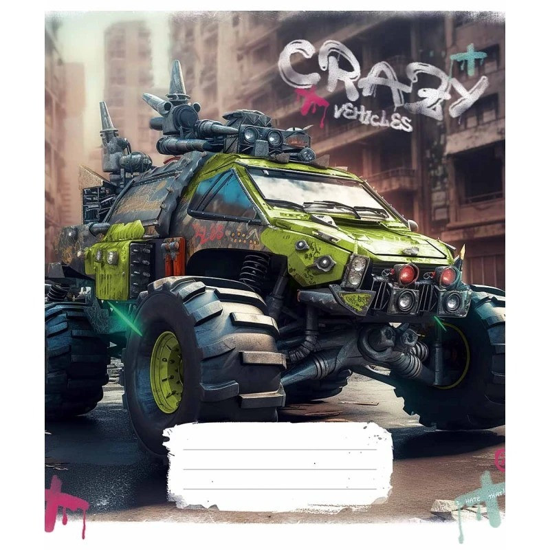 Зошит загальний "Monster trucks" 048-3283L-1 у лінію, 48 аркушів