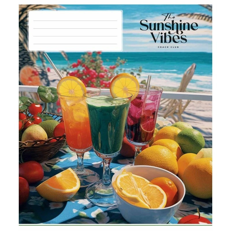 Зошит загальний "Sunshine vibes" 048-3319L-5 у лінію, 48 аркушів