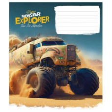 Зошит учнівський "Super Monster" 012-3293K-2 в клітинку, 12 аркушів