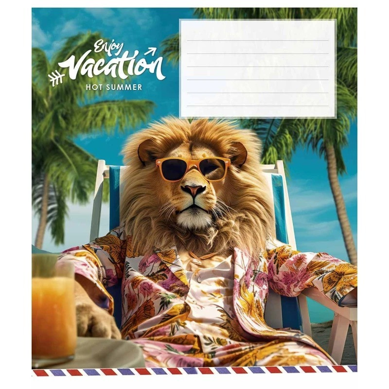 Зошит учнівський "Cool vacation" 012-3318K-5 в клітинку, 12 аркушів