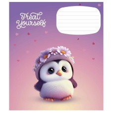 Зошит учнівський "Cute little animals" 012-3333K-4 в клітинку, 12 аркушів