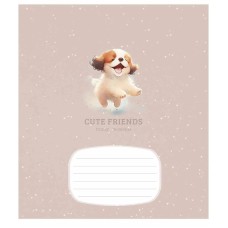 Зошит учнівський "Cute friends" 012-3292K-1 в клітинку, 12 аркушів