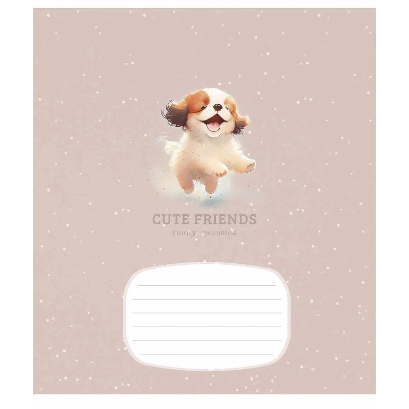 Зошит учнівський "Cute friends" 012-3292K-1 в клітинку, 12 аркушів