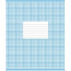 Зошит учнівський "Блакитна шотландка" 012-2578C, в косу лінію, 12 аркушів
