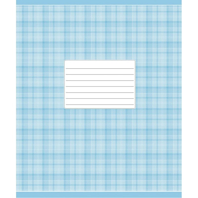 Зошит учнівський "Блакитна шотландка" 012-2578C, в косу лінію, 12 аркушів