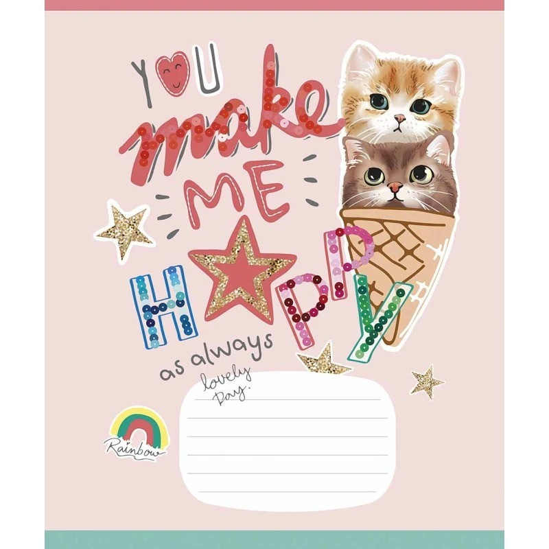 Зошит учнівський "I love you" 012-3295L-3 в лінію, 12 аркушів