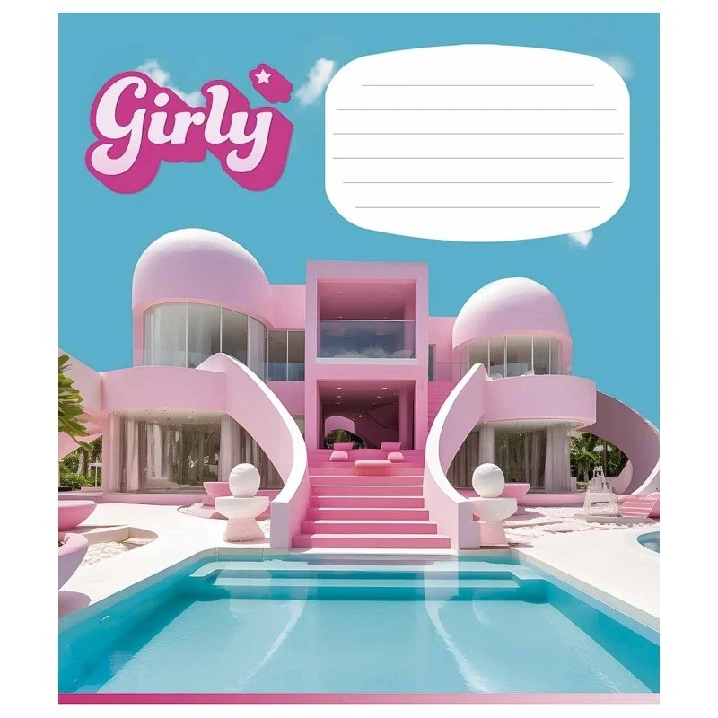 Зошит учнівський "Girly" Школяр 012-3330L-3 в лінію, 12 аркушів