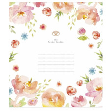 Зошит учнівський "Tender Garden" 012-3378L-3 в лінію, 12 аркушів