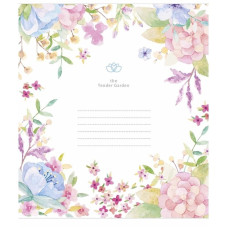 Зошит учнівський "Tender Garden" 012-3378L-4 в лінію, 12 аркушів