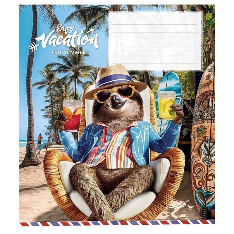 Зошит учнівський "Cool vacation" 018-3318K-4 в клітинку, 18 аркушів