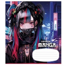Зошит учнівський "Manga style" 024-3323K-1 в клітинку, 24 аркушів