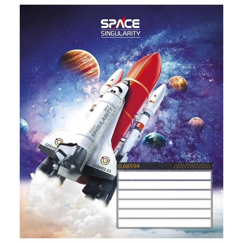 Зошит учнівський "Space singularity" 024-3384L-2 в лінію, 24 аркушів