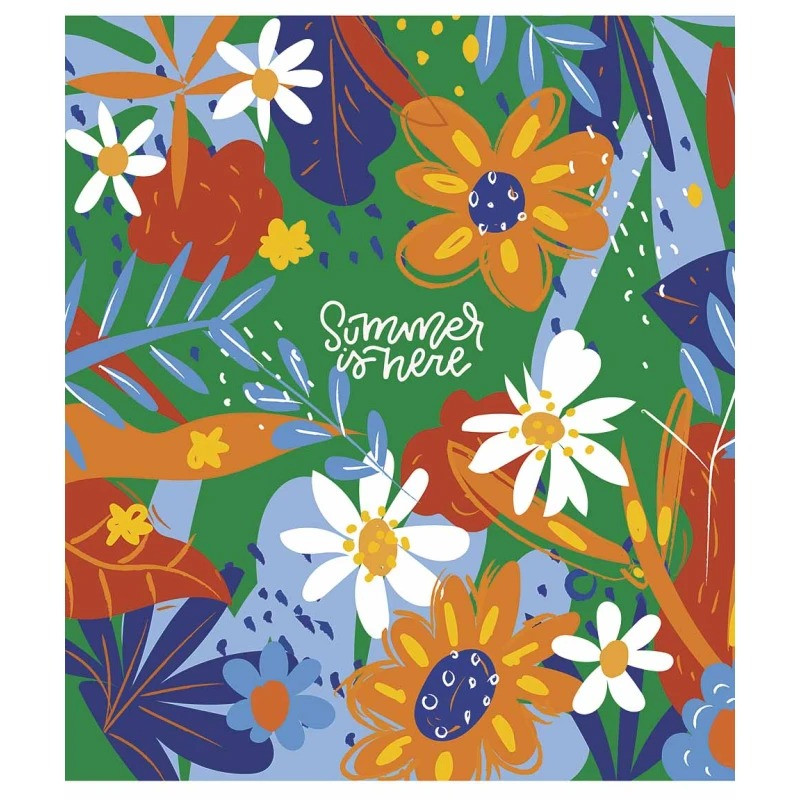 Зошит загальний "Summer is Here" 080-3225K-2 в клітинку, 80 аркушів