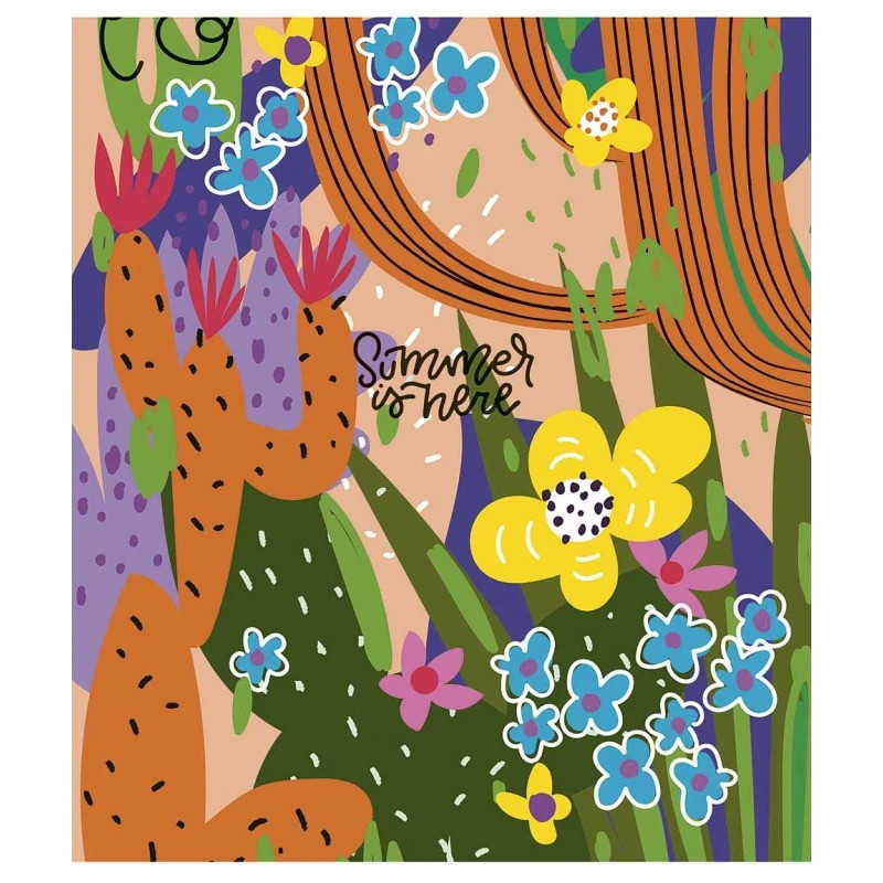 Зошит загальний "Summer is Here" 080-3225K-3 в клітинку, 80 аркушів