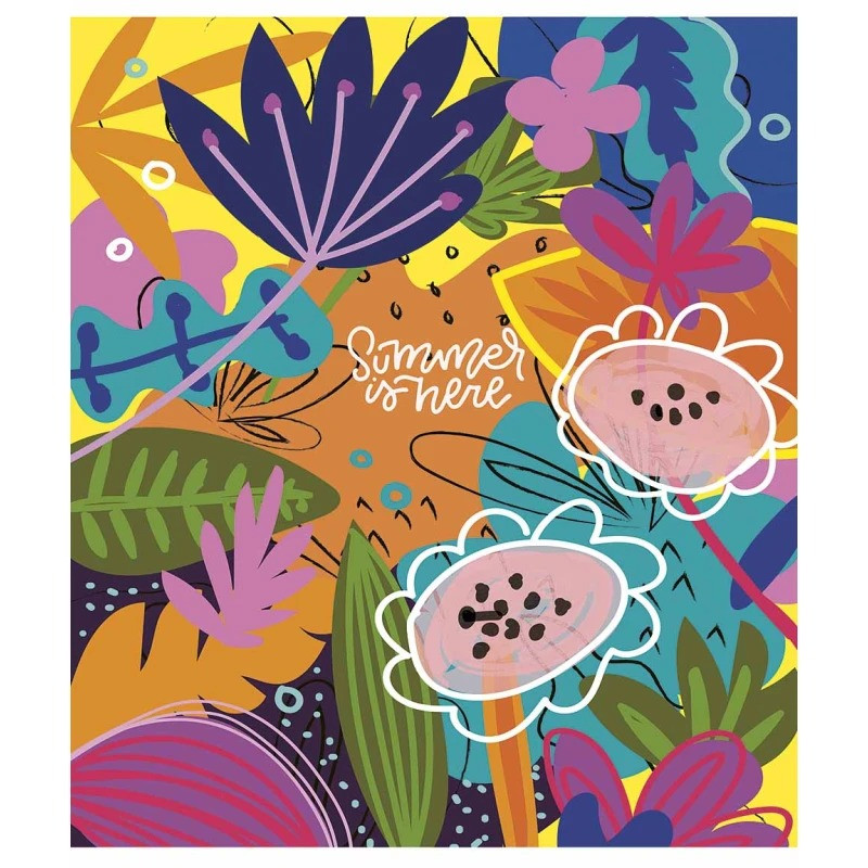 Зошит загальний "Summer is Here" 080-3225K-4 в клітинку, 80 аркушів