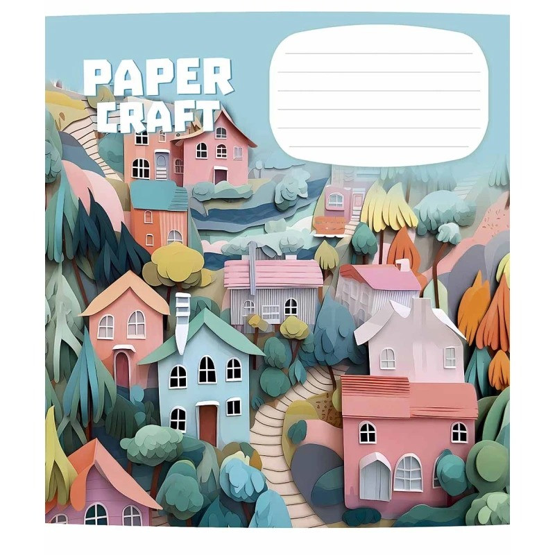 Зошит учнівський "Paper craft" 012-3354K-2 в клітинку, 12 аркушів