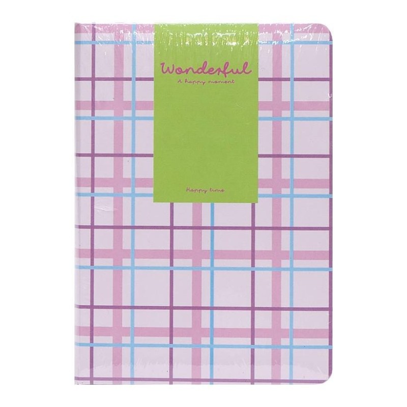Блокнот A6 "Wonderful" 6701-1 твердий перепліт, 2 закладки та 2 гумки для ручок 80 аркушів 10х14,5 см Рожевий