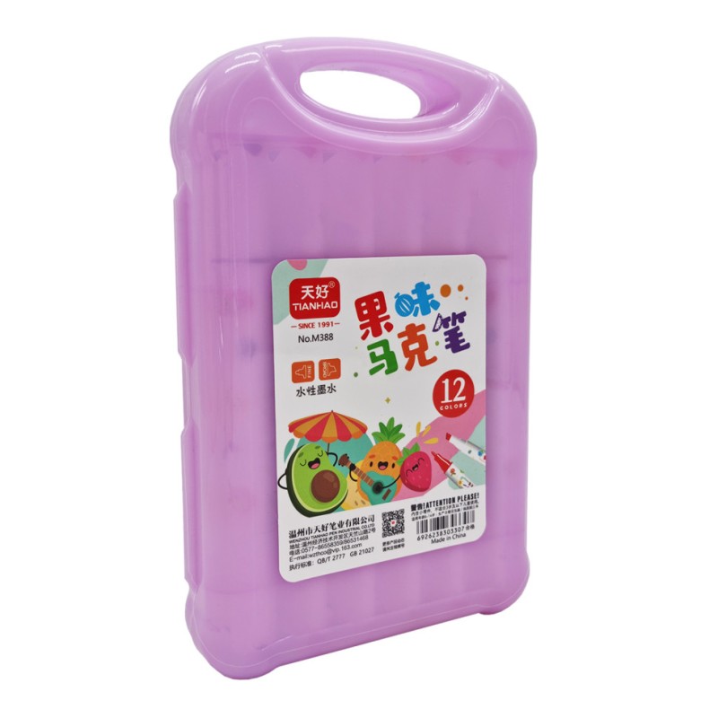 Набір фломастерів 12 кольорів M388-12 ароматизовані Фіолетовий