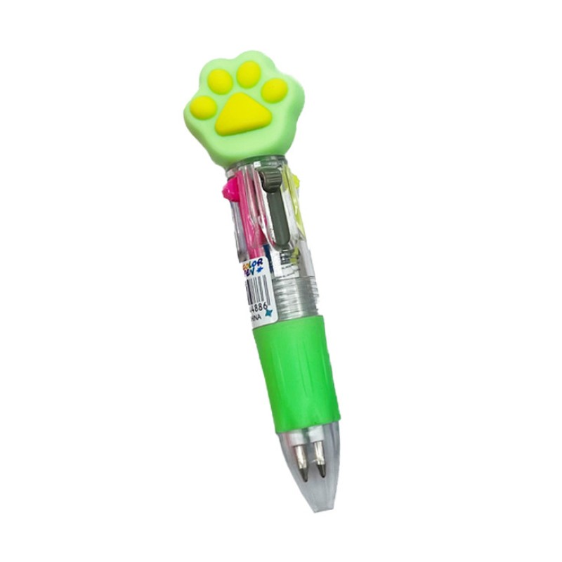 Дитяча кулькова міні ручка "Лапка" 881-2SP Зелено-Жовтий