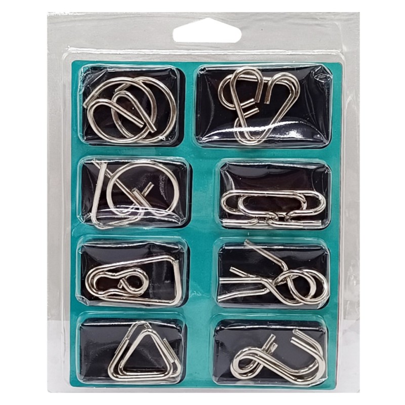 Набір металевих головоломок "Metal Puzzle" 808A-C-B(Turquoise) 8 штук в наборі