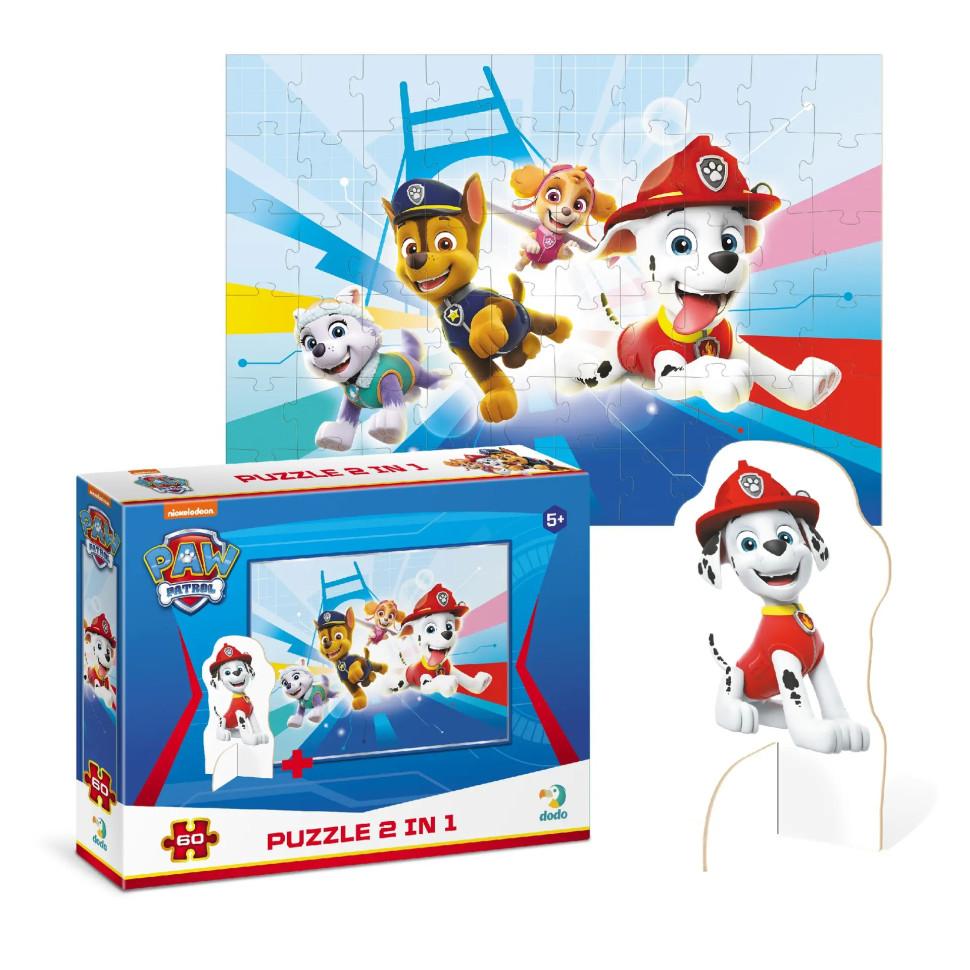 Дитячі Пазли Paw Patrol "Місія кличе" DoDo 200165 60 елементів, з фігуркою — фото 2