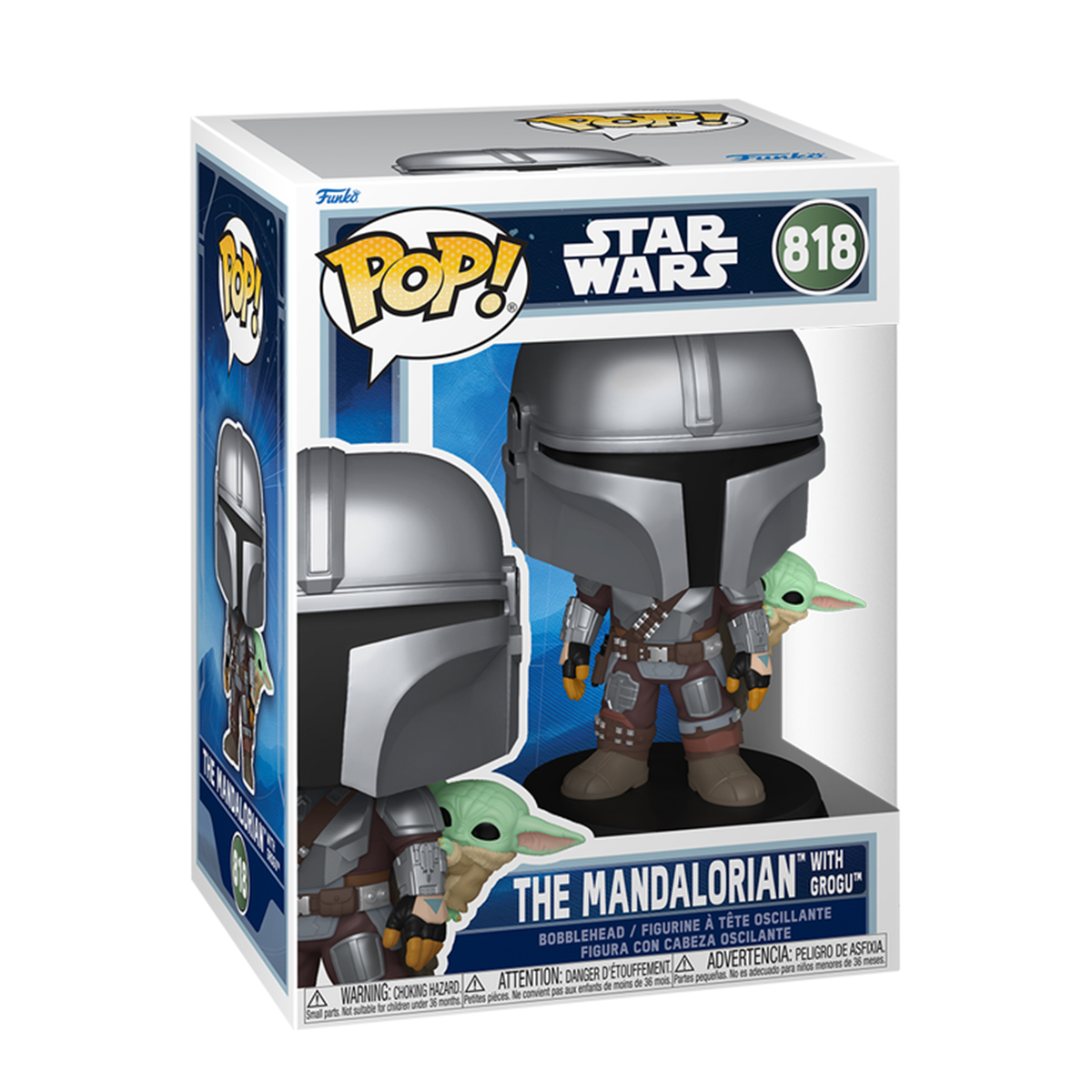 Игровая фигурка Funko POP! серии "Мандалорец" - Мандалорец с Грогу На Спине