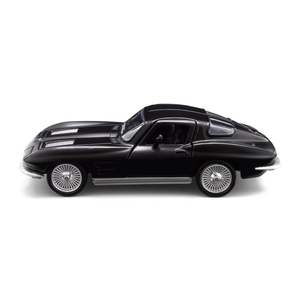 Автомодель - Chevrolet Corvette Split Window 1963 (матовий чорний) — фото 8